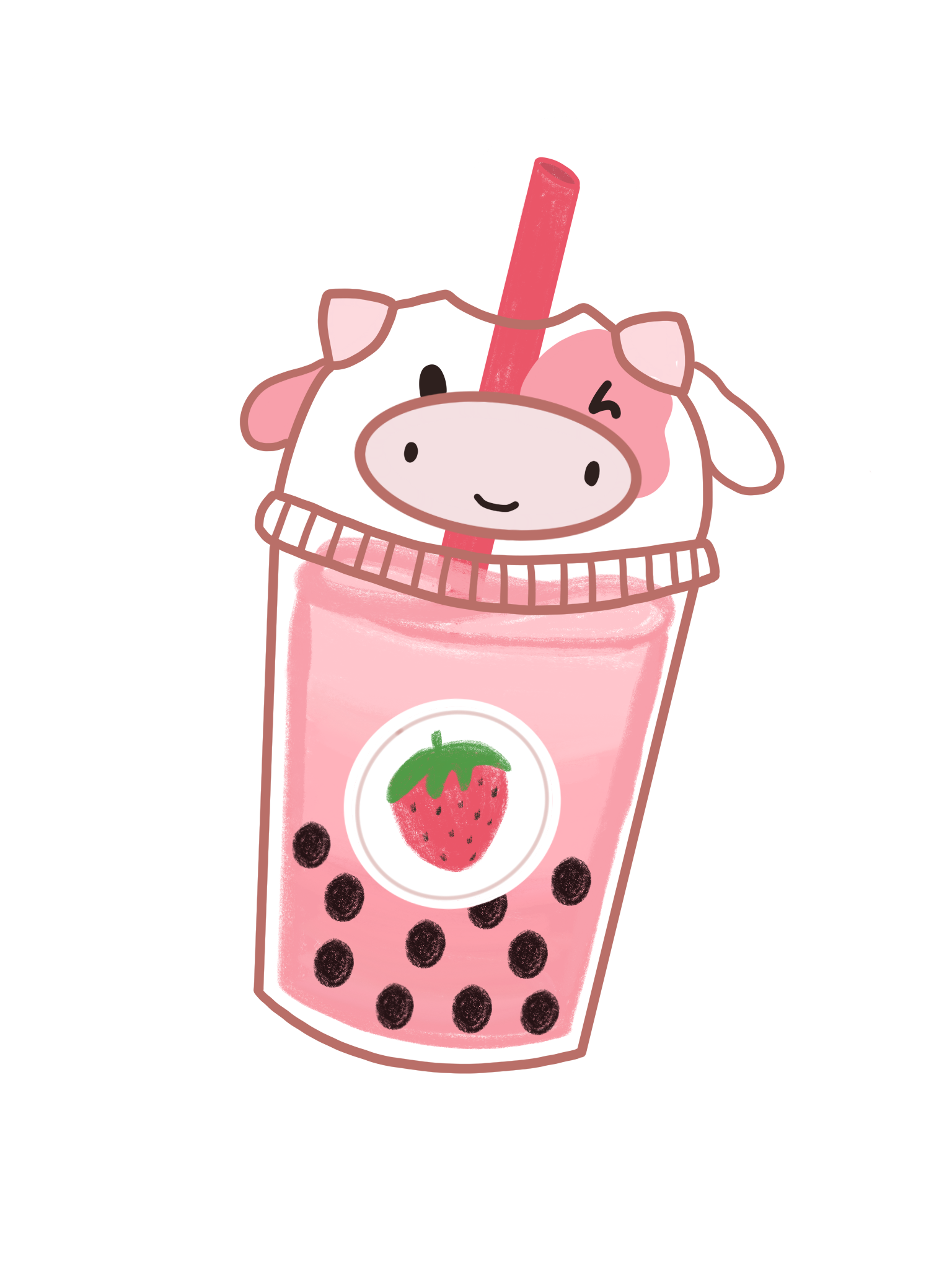 strawberry cow